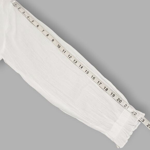 JP and Mattie Cascade Ruffle Shirt Blouse White Sz Small Cottage Regency Romance - Picture 11 of 14